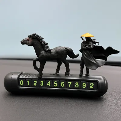 Japanese Warrior Car Decoration-  Parking Number Plate⚔️🖤